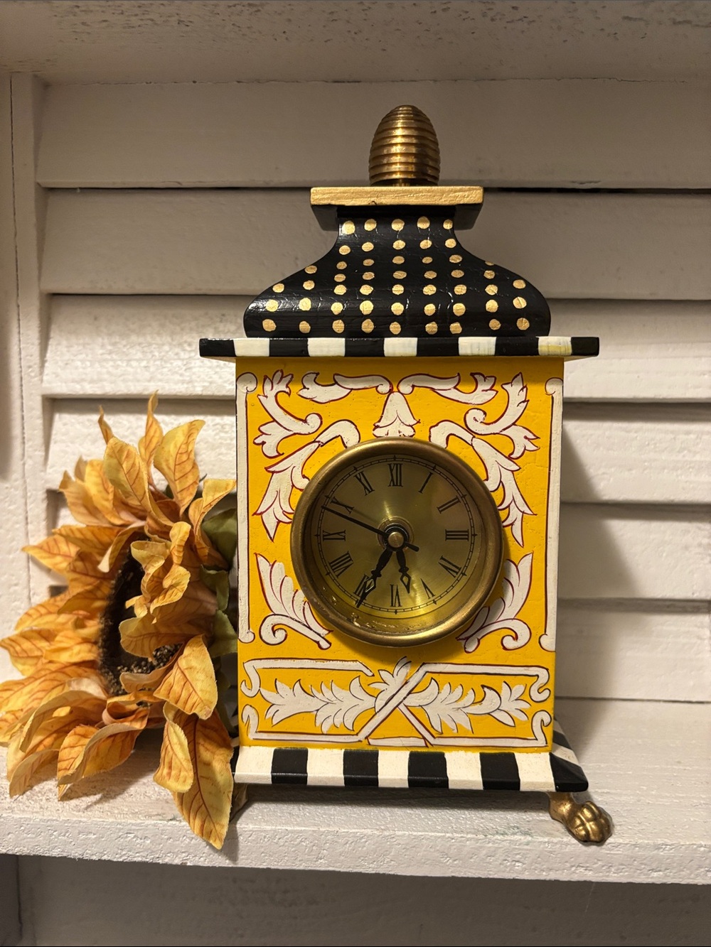Mackenzie-Childs Queen Bee Decorative Mantel Clock